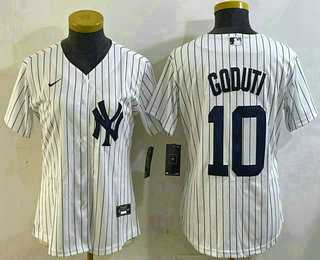 Youth New York Yankees #10 Goduti White Cool Base Stitched Jersey->mlb youth jerseys->MLB Jersey